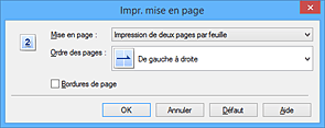 figure : Boîte de dialogue Impr. mise en page