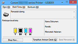 gambar: Monitor Status Canon IJ