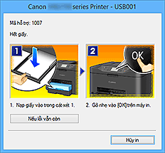 hình: Hiển thị lỗi Màn hình trạng thái Canon IJ