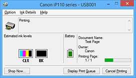 фигура: Canon IJ Status Monitor