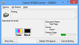 фигура: Canon IJ Status Monitor