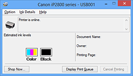 фигура: Canon IJ Status Monitor