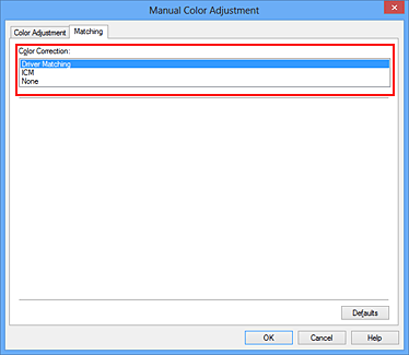 figura:Color Correction din caseta de dialog Manual Color Adjustment