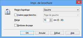 figure : Boîte de dialogue Impr. de brochure