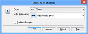 figure : Boîte de dialogue Impr. mise en page