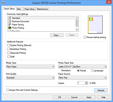 slika: kartica Hitra nastavitev