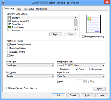 slika: kartica Hitra nastavitev