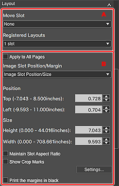 figure: General Settings tab (Layout)