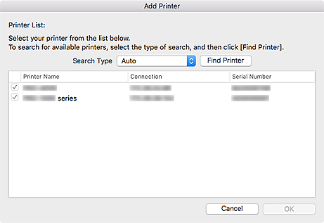 figura: caixa de diálogo Adicionar impressora