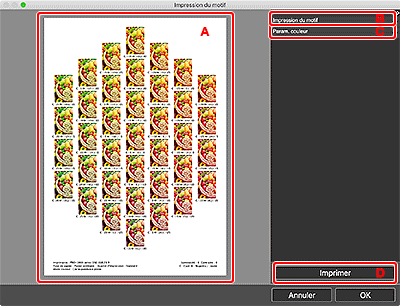figure : Fenêtre Impression du motif