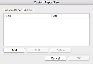 figure: Custom Paper Size dialog