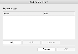 figure: Add Custom Size dialog