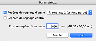 figure : Boîte de dialogue Paramètres...