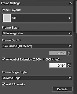 рис.: Вкладка "Общие параметры" ("Параметры рамки")