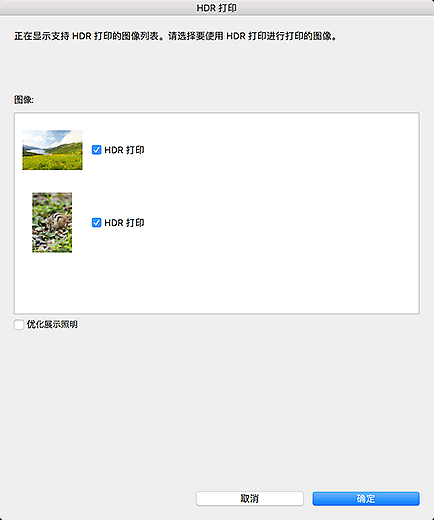 插图：&ldquo;HDR 打印&rdquo;对话框