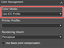 figure: General Settings tab (Color Management)