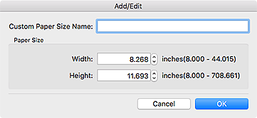 figure: Add/Edit dialog