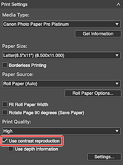 그림: [일반 설정] 탭(인쇄 설정)