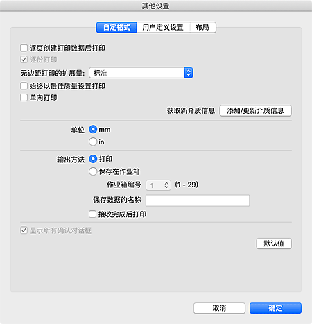 插图:“其他设置”对话框