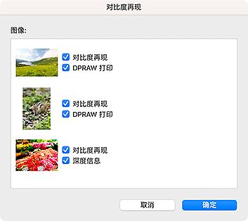 插图:“对比度再现”对话框