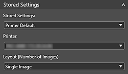 figure: Stored Settings area