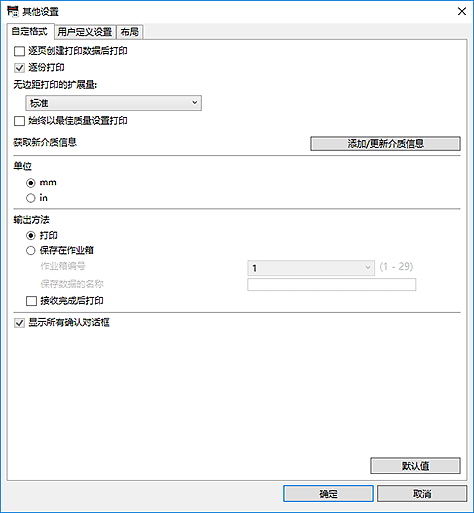 插图：&ldquo;其他设置&rdquo;对话框