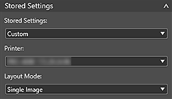 figure: Stored Settings area