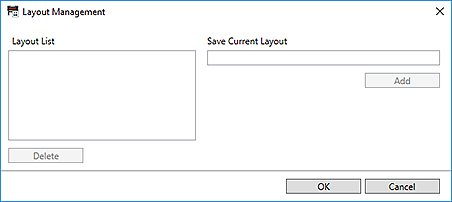 figure: Layout Management dialog box