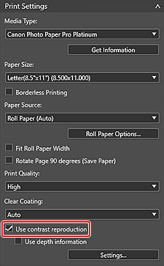 Abbildung: Registerkarte „Allgemeine Einstellungen“ (Druckeinstellungen)