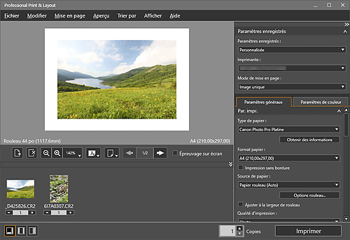 figure&nbsp;: Écran principal