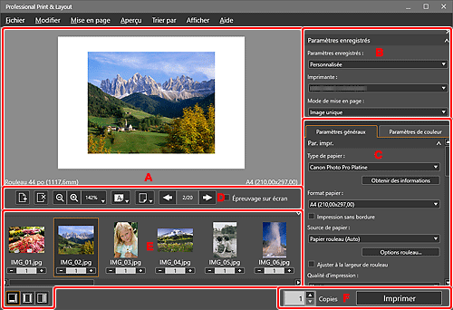 figure&nbsp;: Écran principal