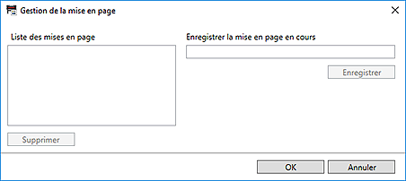 figure: Boîte de dialogue Gestion de la mise en page