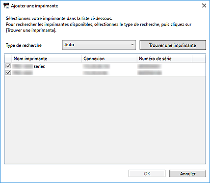 figure : Boîte de dialogue Ajouter une imprimante