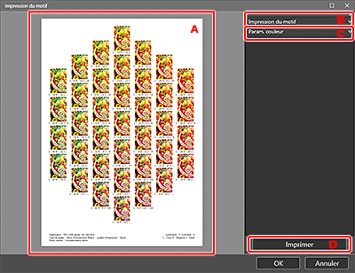 figure : Fenêtre Impression du motif