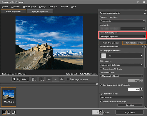 figure : Écran principal