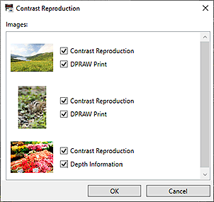 Figura: finestra di dialogo Riproduzione contrasto