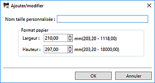 figure : Boîte de dialogue Ajouter/modifier