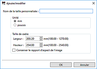 figure : Boîte de dialogue Ajouter/modifier