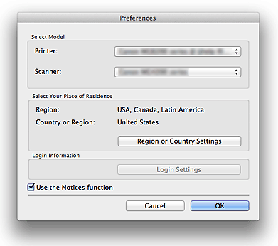 figure: Preferences dialog