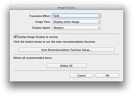 figure: Preferences dialog of Image Display