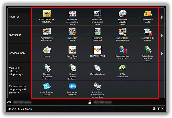 figure&nbsp;: Menu principal