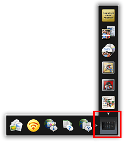 図：一覧メニューの起動アイコン