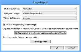 figure : boîte de dialogue Préférences d'Image Display