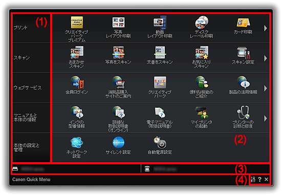 図:一覧メニュー
