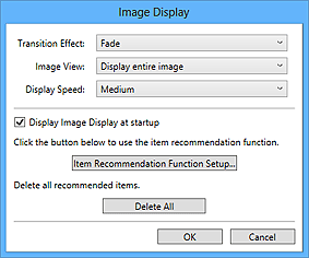 joonis: Image Display dialoogiboks Eelistused