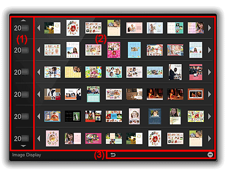 図：おすすめ作品一覧画面