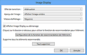 figure : boîte de dialogue Préférences d'Image Display