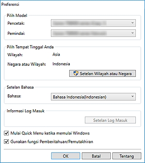 gambar: Kotak dialog Preferensi