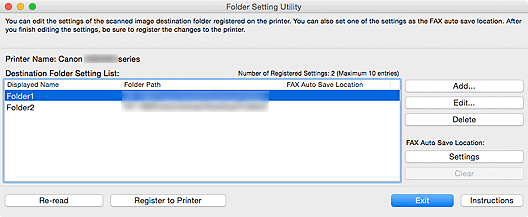 Imagen: Ventana Folder Setting Utility