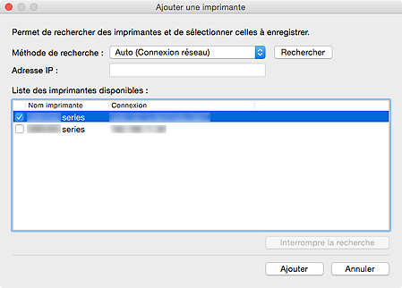 figure : Boîte de dialogue Ajouter une imprimante